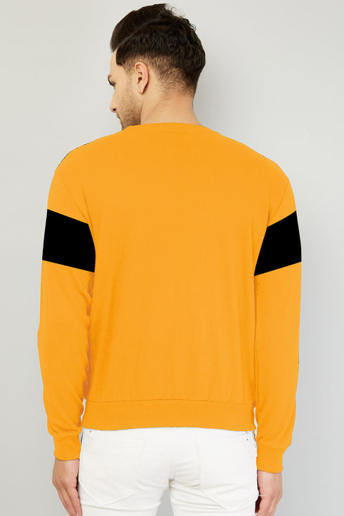 Black Stripped Mustard Full Length Sweatshirt